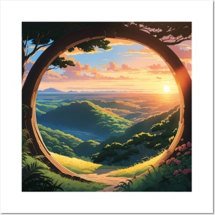 Circle in a landscape Posters and Art